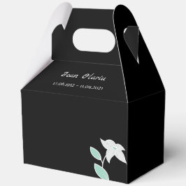 Caja Para Regalos Pachete pomana decent negru floral