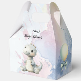 Caja Para Regalos Paint Splash Adorable Dinosaur Baby Shower