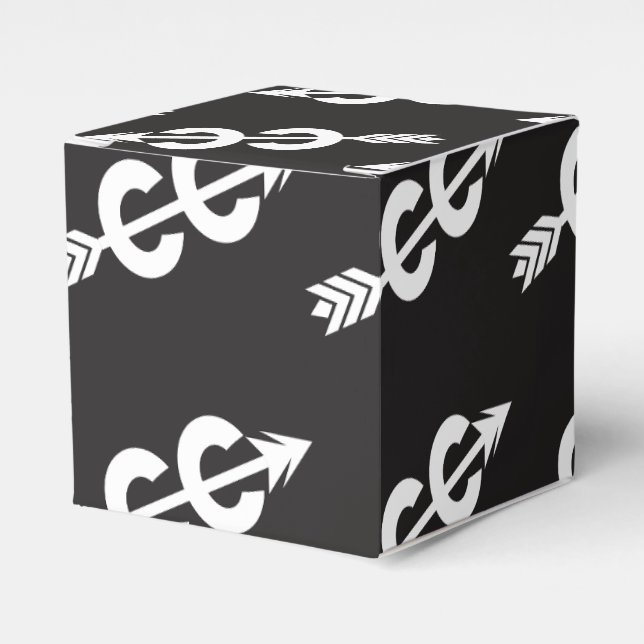 Caja Para Regalos País blanco negro en ejecución (Costado Anverso)