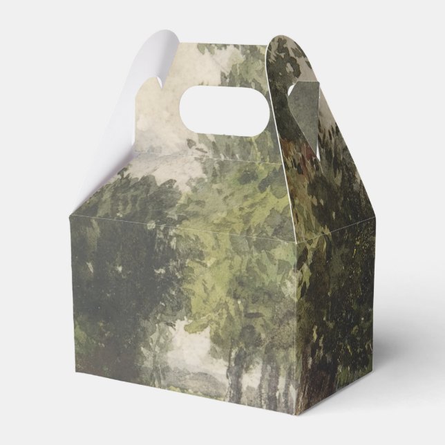Caja Para Regalos Paisaje acuarela del sendero - Troyón constante (Front Side)