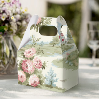 Caja Para Regalos Paisaje floral en el hogar del dulce rústico