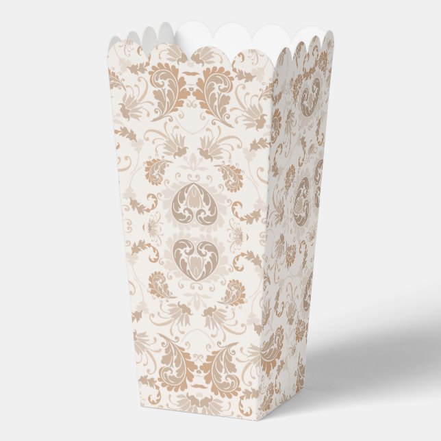 Caja Para Regalos Paisley en beige estética moderna Tan Brown (Anverso)