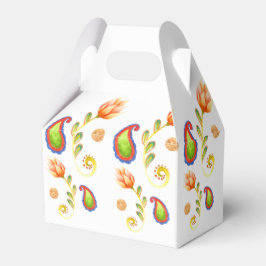 Caja Para Regalos Paisley Indio Acuarela