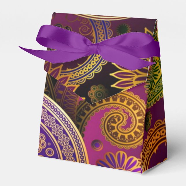 Caja Para Regalos Paisley Purple (Front Side)