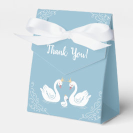 Caja Para Regalos Pájaro cisne de Baby Shower con co-Ed de la Corona