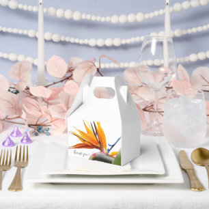 Caja Para Regalos Pájaro tropical de Paraíso Boda floral