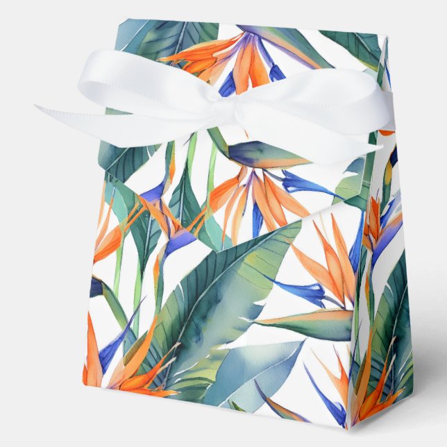 Caja Para Regalos Pájaro tropical de patrón de paraíso (Anverso)