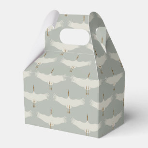 Caja Para Regalos Pájaros azul turbulentos Neutrales Grullas Patrón 