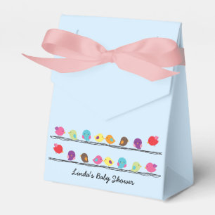 Caja Para Regalos pájaros coloridos lindos en cuerdas