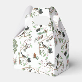 Caja Para Regalos Pájaros de pollo Berries y Pinecones