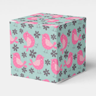 Caja Para Regalos Pájaros y flores de polka