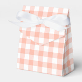 Caja Para Regalos Pale Naranja Gingham Plaid Tent Party Favbox