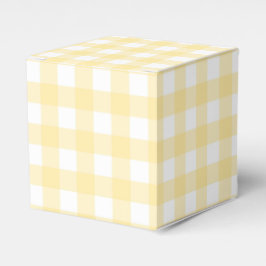 Caja Para Regalos Pale Yellow Gingham Plaid Party Favbox