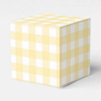 Caja Para Regalos Pale Yellow Gingham Plaid Party Favbox