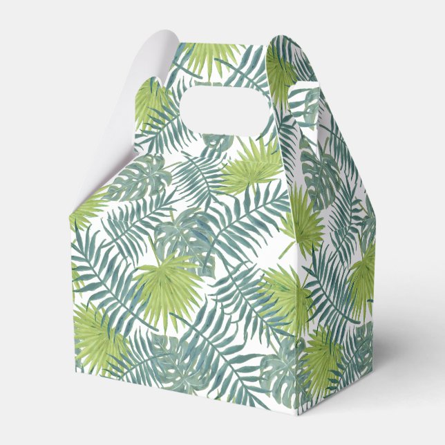 Caja Para Regalos Palm Tree Fronds Pintando Hawaian (Front Side)