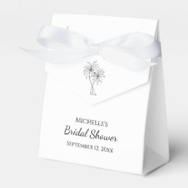 Caja Para Regalos Palm Trees Tropicales Elegante Ducha Bridal