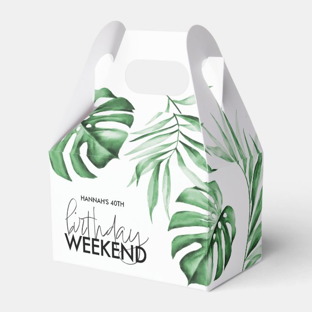 Caja Para Regalos Palm Tropical Birthday Weekend Favbox (Front Side)
