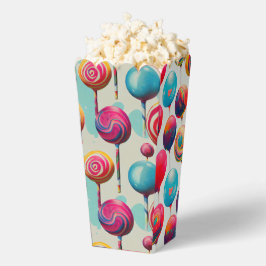 Caja Para Regalos Palomitas de Caramelo Divertidas y Coloridas