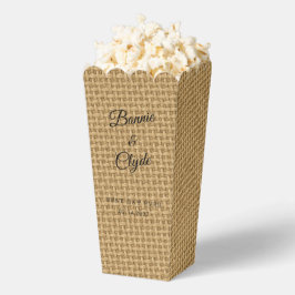 Caja Para Regalos Palomitas de maíz con patrón de yute natural y esc