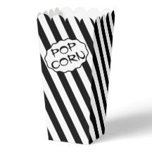 Palomitas de maíz con texto personalizado rayado e