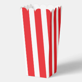 Caja Para Regalos Palomitas de rayas rojas y blancas clásicas