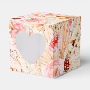 Caja Para Regalos Pampas Boho pink floral baby ducha