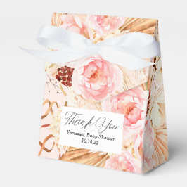 Caja Para Regalos Pampas Grass Boho rosa Flor Niña