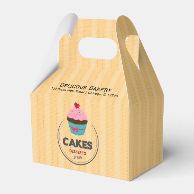 Caja Para Regalos Panadería Cupcake (Reverso)