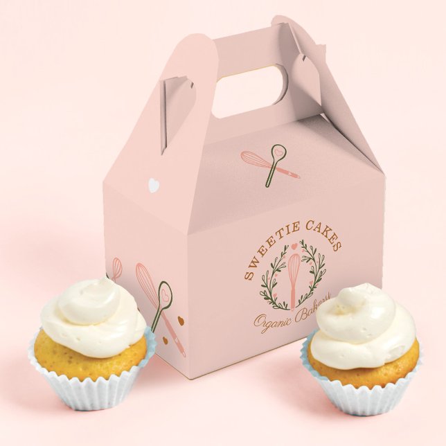 Caja Para Regalos Panadería verde oliva y rosa de los utensilios de  (Subido por el creador)