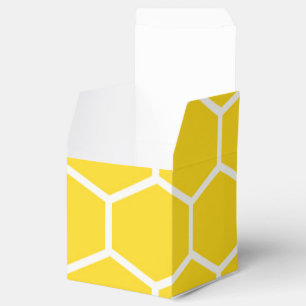 Caja Para Regalos Panal Líneas Blancas Geométricas Abejorro