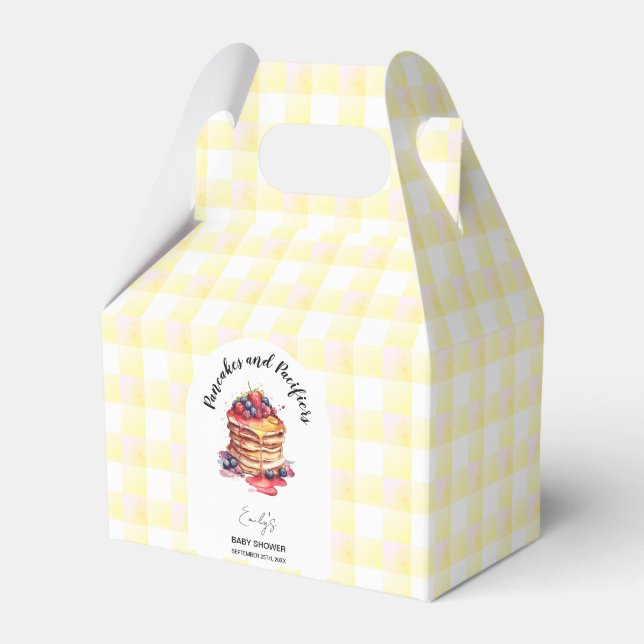 Caja Para Regalos Pancakes and Pacificadores Gingham Plaid Baby Show (Front Side)