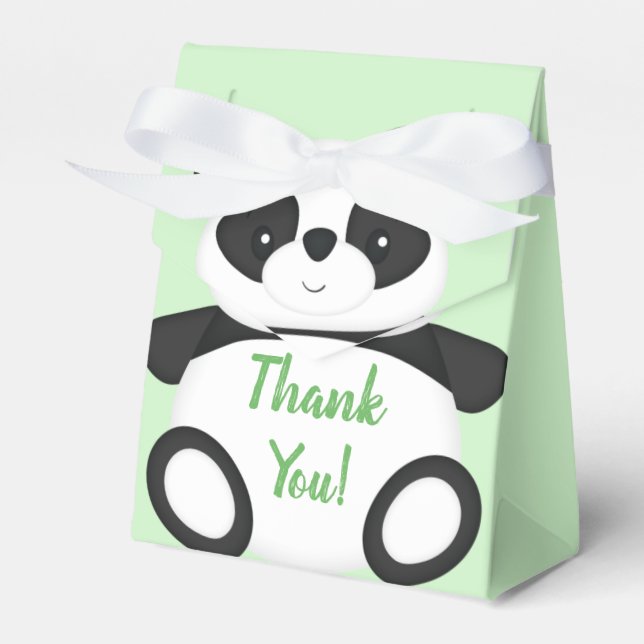 Caja Para Regalos Panda Bear Baby Shower (Front Side)