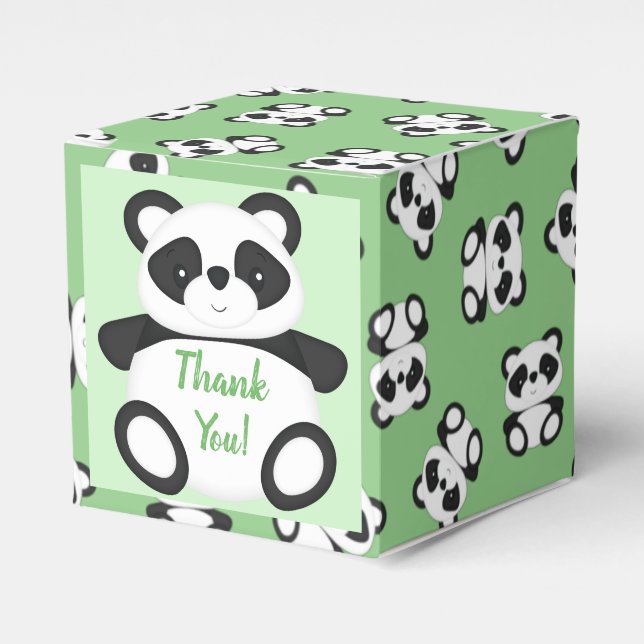 Caja Para Regalos Panda Bear Baby Shower (Costado Anverso)
