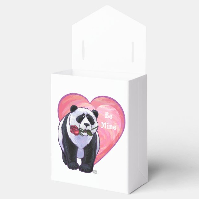 Caja Para Regalos Panda Bear El día de San Valentín (Abierto)