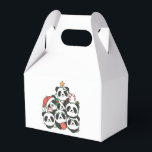 Caja Para Regalos Panda Christmas Tree Funny Animal Christmas Favor<br><div class="desc">The pandas look like a Christmas tree. With fairy lights and Santa's hats they are perfect for Christmas. Every panda lover is happy about cute animals for the winter holidays.</div>