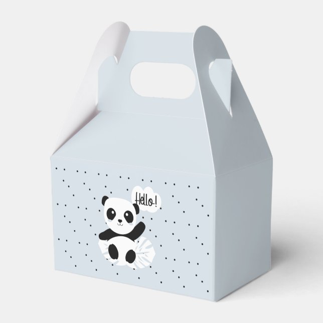 Caja Para Regalos Panda dice Hola (Front Side)