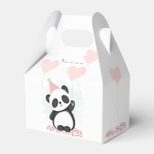 Caja Para Regalos Panda Fiesta