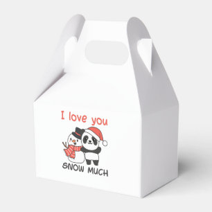 Caja Para Regalos Panda I Love You Snow Much Snowman Pun