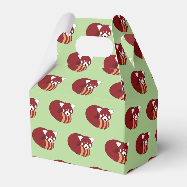 Caja Para Regalos Panda rojo (Reverso)