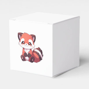 Caja Para Regalos panda rojo lindo