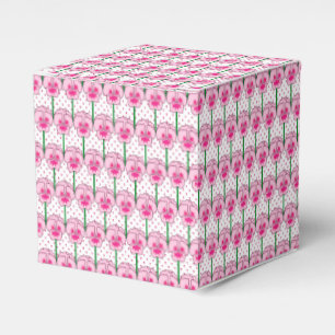 Caja Para Regalos Pansias rosas - patrón de papel pintado retro