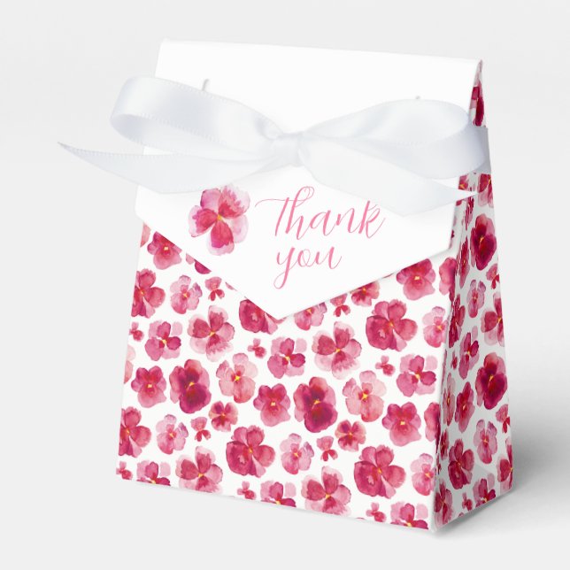 Caja Para Regalos Pansies color rojo oscuro oscuro de agua rosada gr (Front Side)