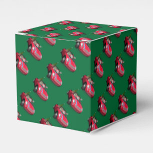 Caja Para Regalos Papá Noel que conduce un mini