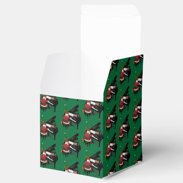 Caja Para Regalos Papá Noel tocando el piano (Abierto)