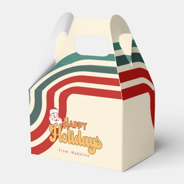 Caja Para Regalos Papá Noel travieso retro (Front Side)