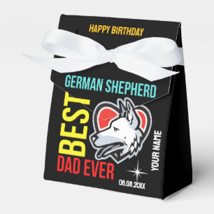 Caja Para Regalos Papá pastor alemán, cumpleaños de papá perro