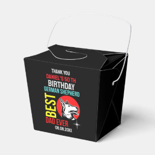 Caja Para Regalos Papá pastor alemán, cumpleaños de papá perro