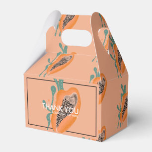 Caja Para Regalos Papaya Fruta Tropical Gracias  Despedida de Solter
