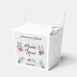 Caja Para Regalos Papel acuático rosa y azul