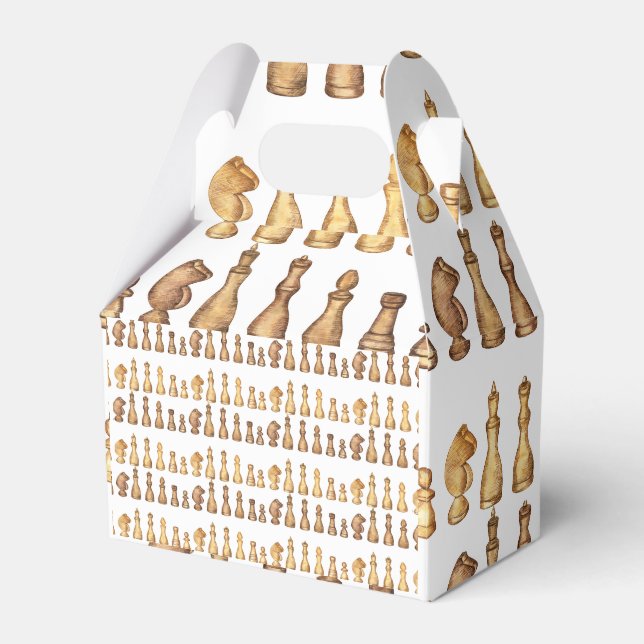 Caja Para Regalos papel de envoltura de patrón de ajedrez (Front Side)